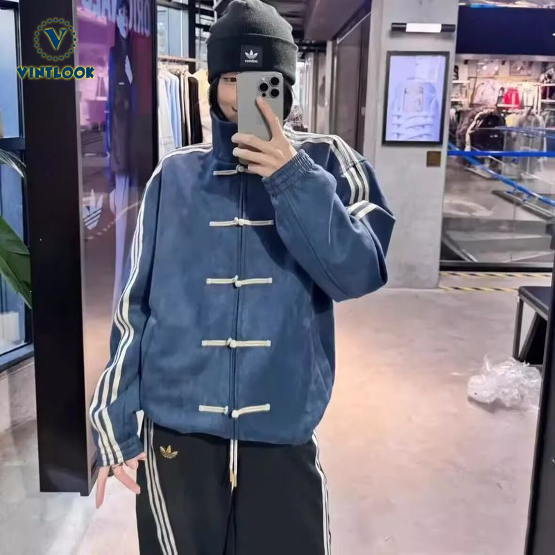 เสื้อแจ็คเก็ตแบบแมนดารินสไตล์จีน เหมาะสำหรับผู้ชายในฤดูใบไม้ผลิ และสวมใส่เป็นประจำ