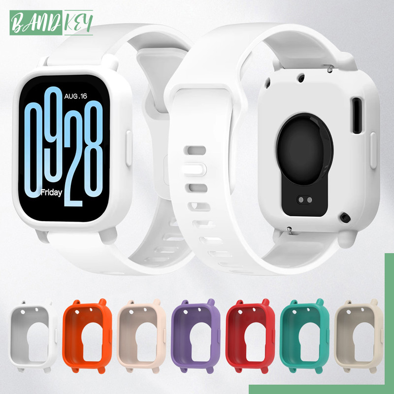 สายรัดกรณีซิลิโคน for Xiaomi Redmi Watch 5 Active แถนยางกีฬาอ่อนต่อต้านการตก for Smartwatch Redmi Watch 5 Lite