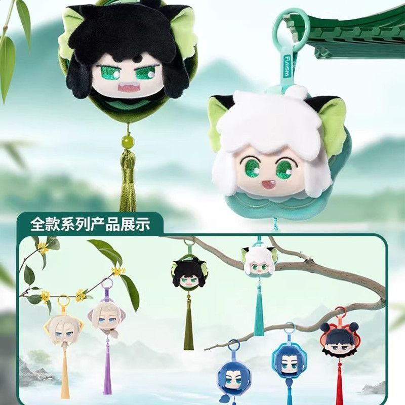 Funism Funism Funism Luo Xiaohei Mystery Box ซีรีส์สไตล์จีนจี้ตุ๊กตาอุปกรณ์ต่อพ่วงของขวัญเล่นอินเทรน