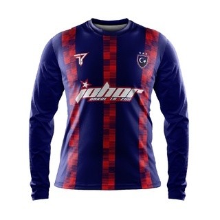 เสื้อทีม Johor Darul Ta'zim ฤดูกาล 2022 แฟนสร้างขึ้นเอง สีแดงและสีฟ้า