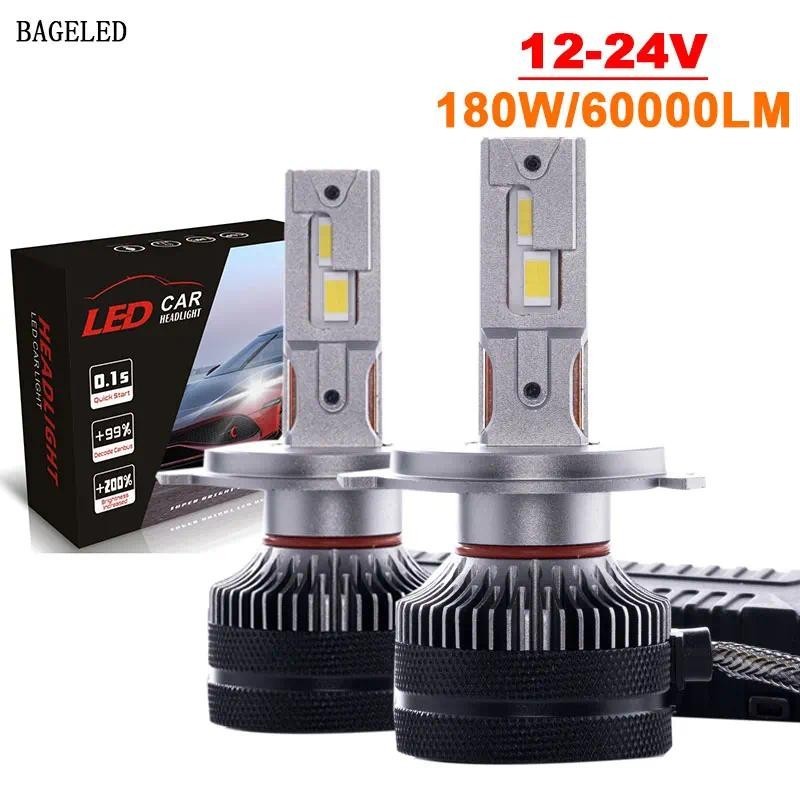 BAGELED K5C PLUS 180W H7 Canbus หลอดไฟ LED 6000K LED H4 H1 H11HB3 9005 HB4 9006 K6C Led ทองแดงคู่หลอ