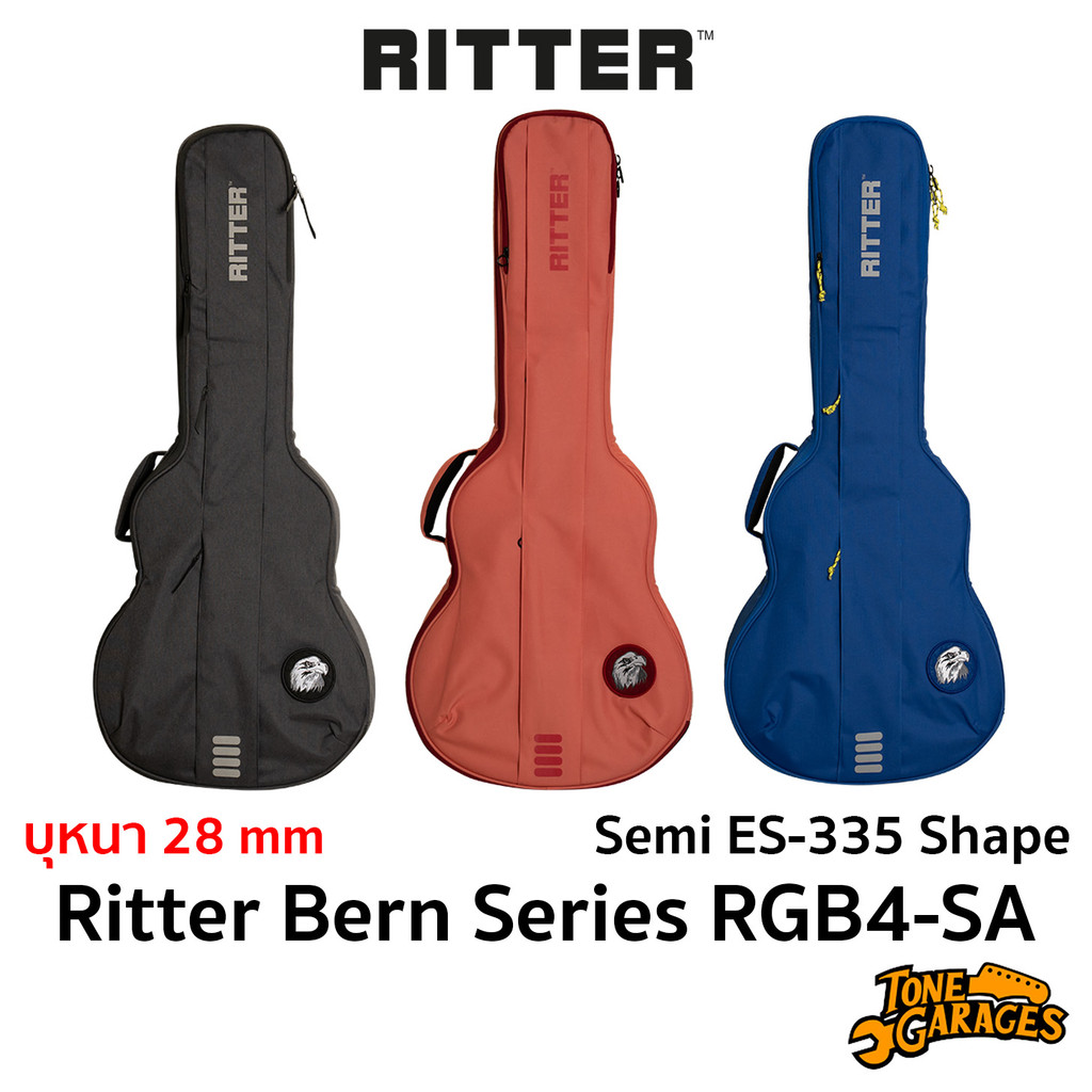 Ritter Bern Series RGB4-SA Semi ES-335 Shape กระเป๋ากีต้าร์ไฟฟ้าทรง Semi ES-335 บุหนา 28 mm