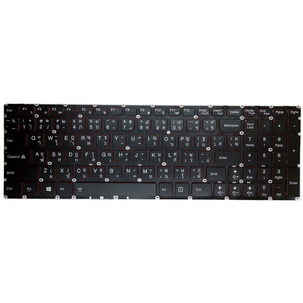 เหมาะสําหรับ Lenovo Y50 Y50-70 Y50-70A Y50p-70 Y70-70 Y70-70T TI ไทยเค้าโครงยี่ห้อใหม่ Backlit คีย์บ