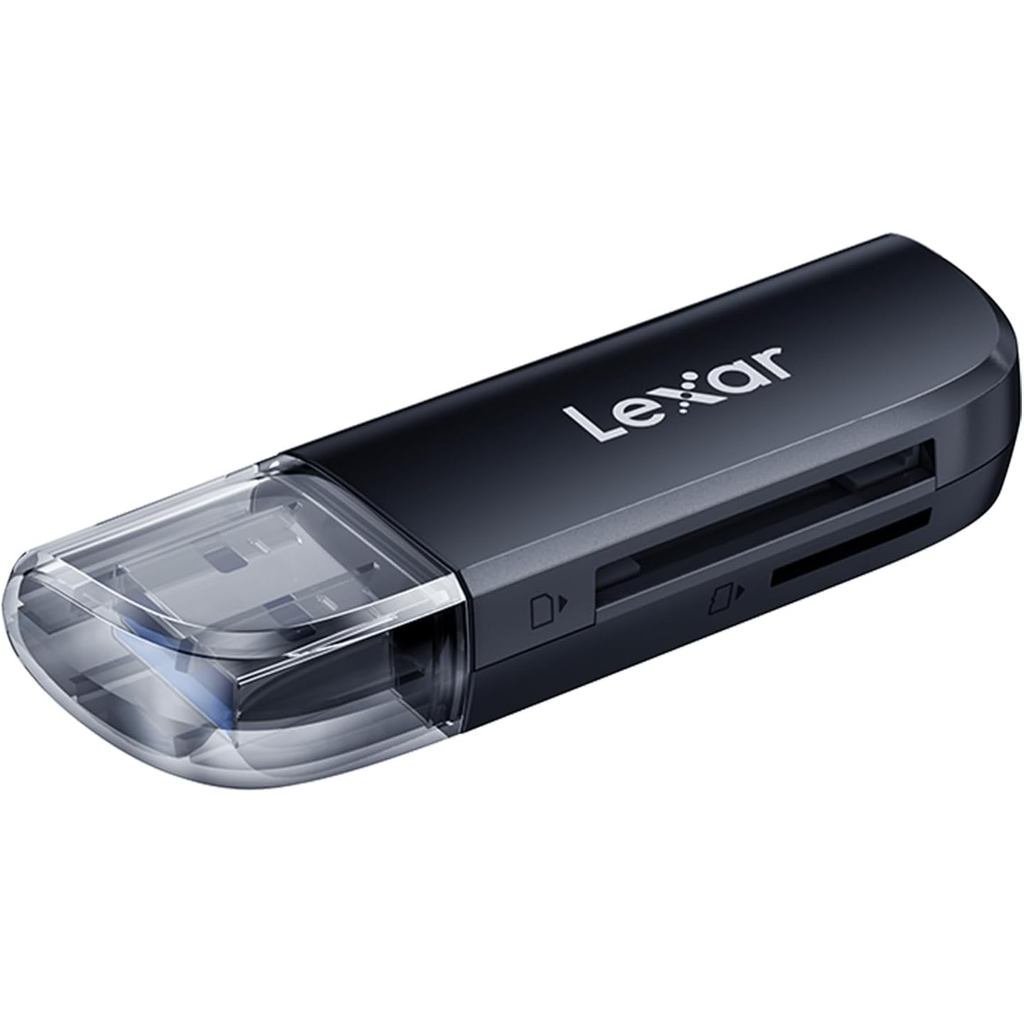 Lexar Dual Slot USB-A Reader, USB 3.2 Gen 1 Up to 104MB/s, USB-A for SD/MicroSD/SDHC/SDXC Camera Car