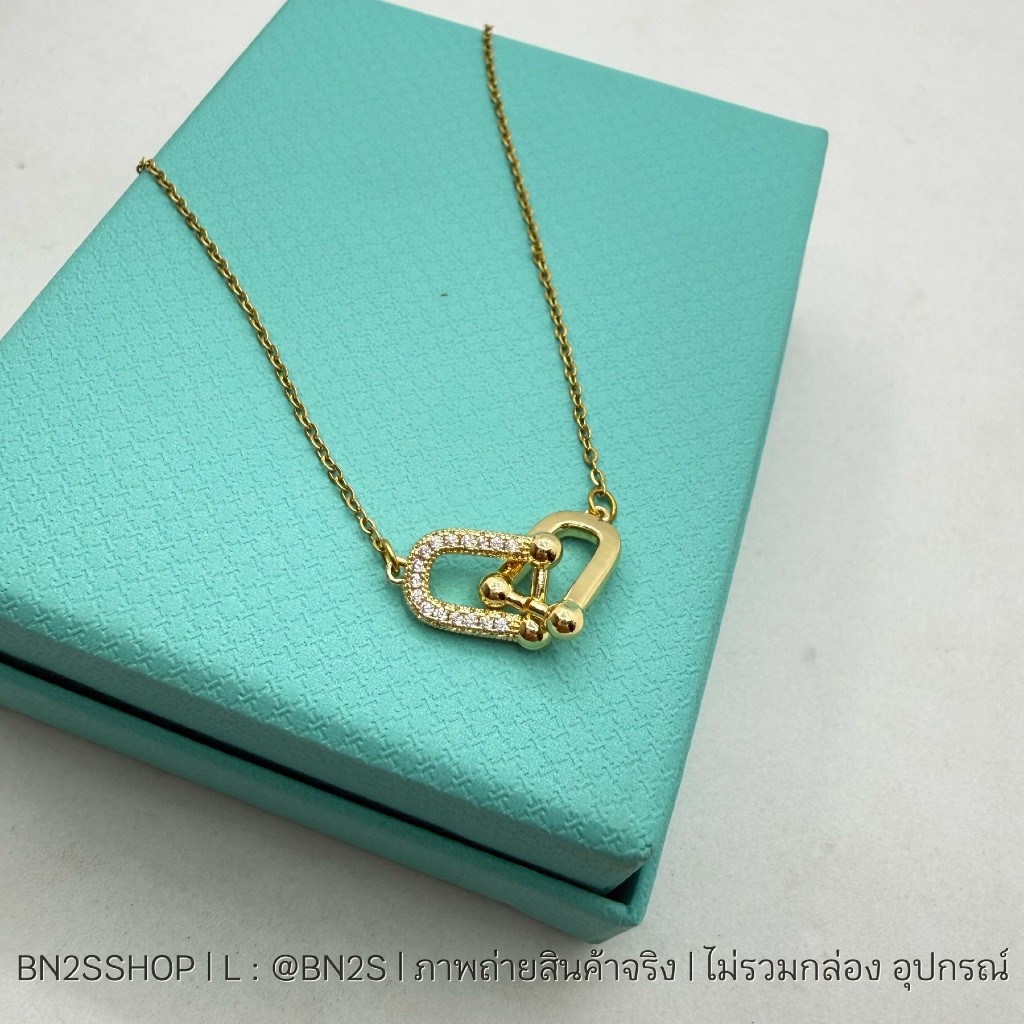 สร้อยคอ TFN LARGE LINK NECKLACE สายโซ่สีทองประดับเพชร พร้อมส่งในไทย| BN2S