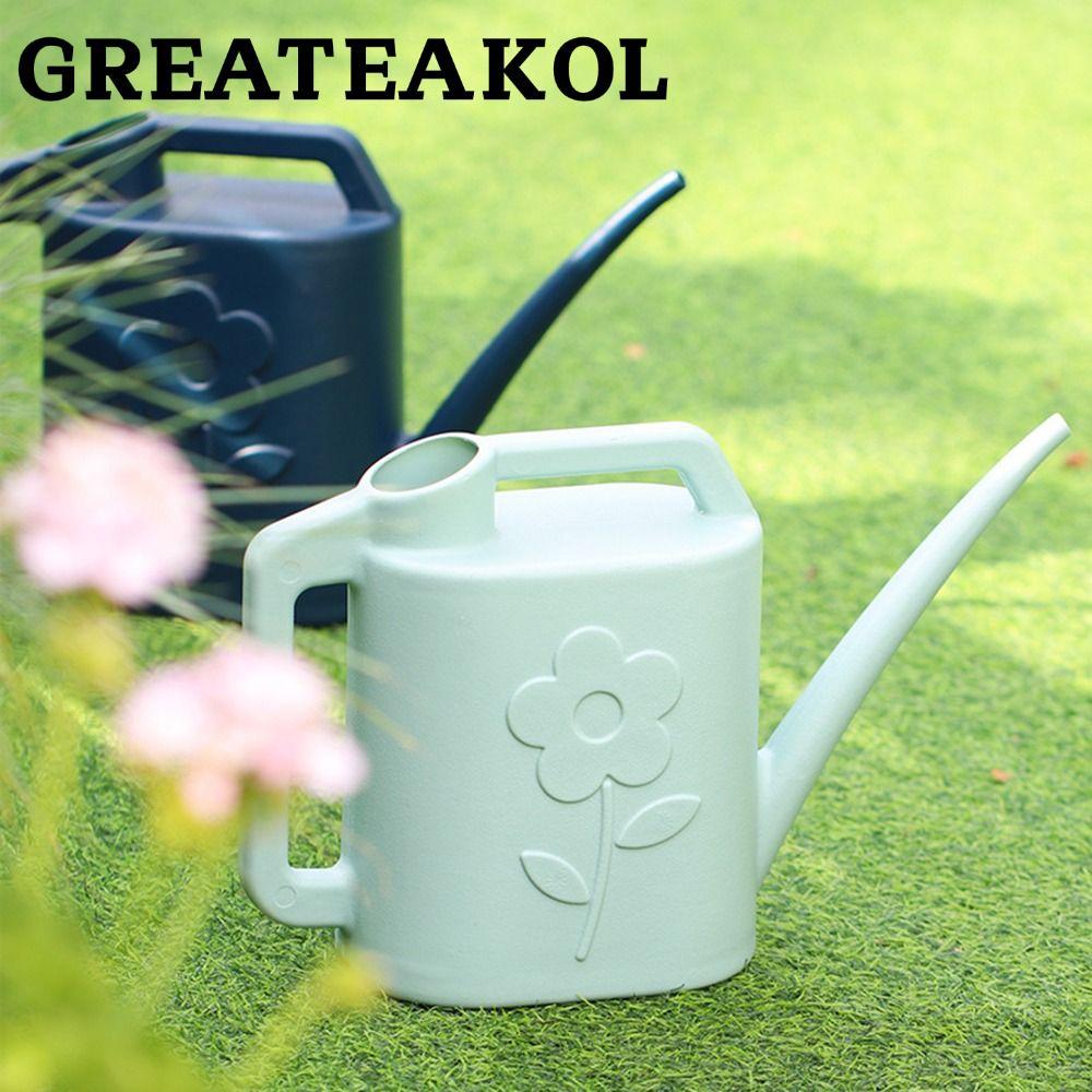 Greateskol บัวรดน้ํา, 4L 135oz ยาว Spout สวนอุปกรณ์รดน้ํา, ในร่มกลางแจ้งขนาดใหญ่ความจุ PE พืชในร่มดอกไม้น้ํา Sprayer Home Living