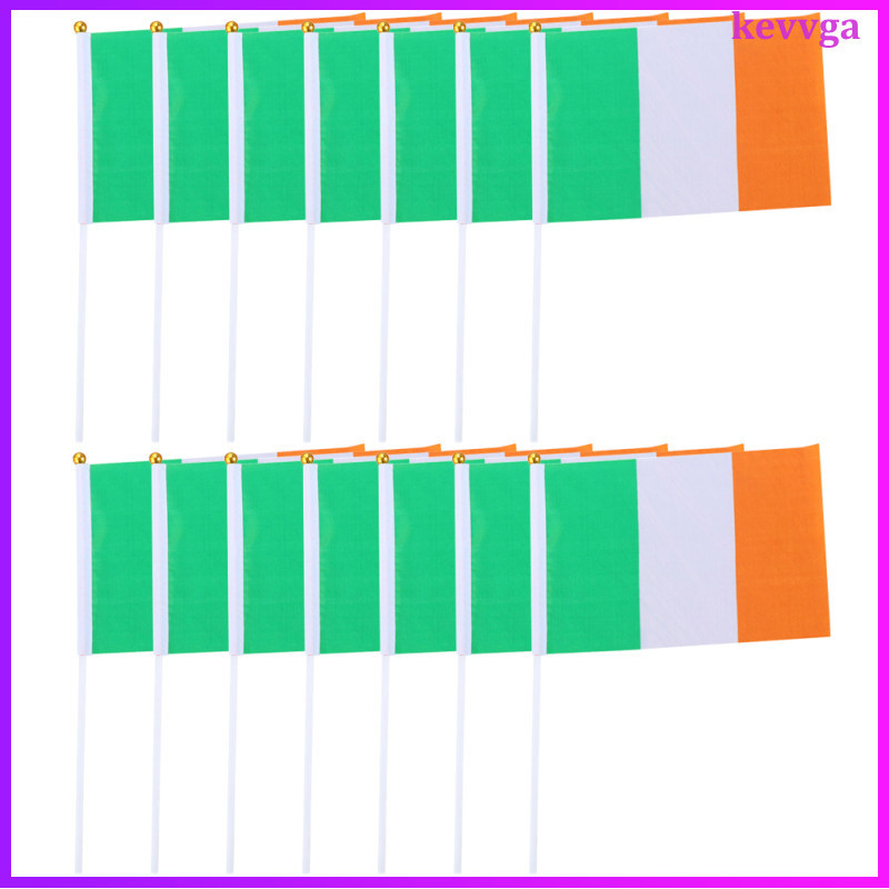 Hand Parade Irish Decorative Ireland Fan Flag สีสัน 20 ชิ้น kevvga