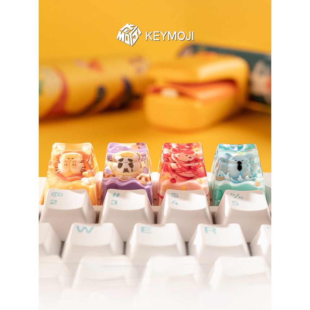 keycap ไทย keycap KEYMOJI Starry Sky Candy Series การ์ตูนน่ารัก 3D การพิมพ์เรซิ่นที่ไม่ซ้ํากัน Keyca