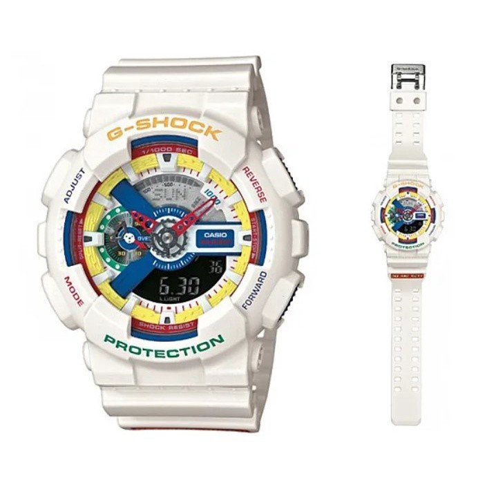 UMIMI-Q g*/@shock GA-110 Lego SERIES Sports Watch สีขาว DEE & RICKY GA-111DR-7AER นาฬิกาสปอร์ตกันน้ํ