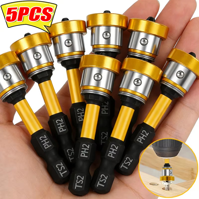 1/3/5 ชิ้น Strong แม่เหล็กสกรู Bit Holder - PH2 1/4 "Hex Shank Anti-slip สว่านไฟฟ้า Bits - สําหรับ DIY งานไม้ Home Repair เครื่องมือ