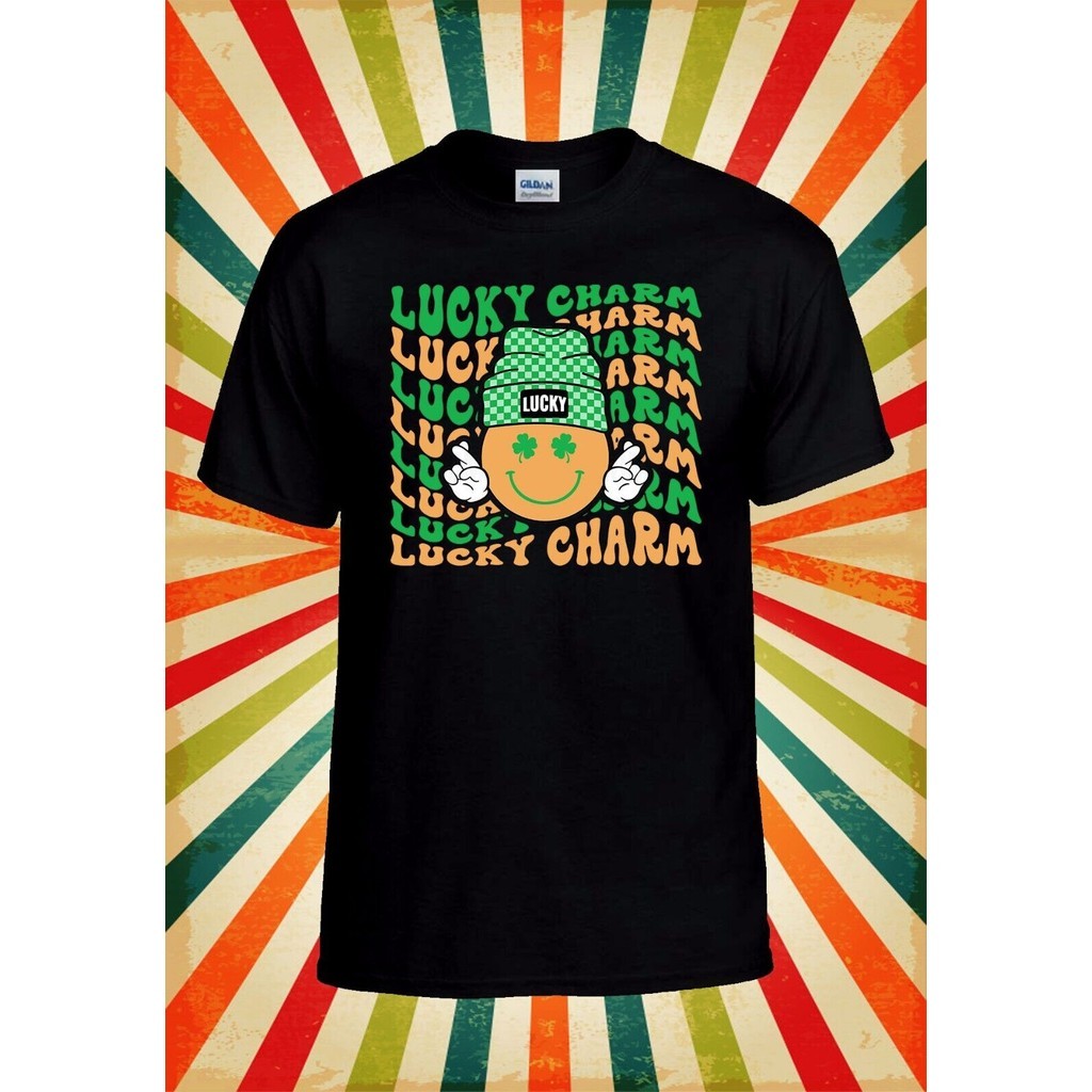 เสื้อยืด St Patricks Day T Shirt Smile Emoji Men Unisex Baseball T Shirt Top