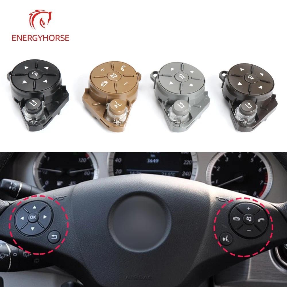 Multi-function พวงมาลัยรถปุ่มสวิทช์ปุ่มควบคุมเสียงสําหรับ Mercedes Benz W204 W212 W207 X204 20482104