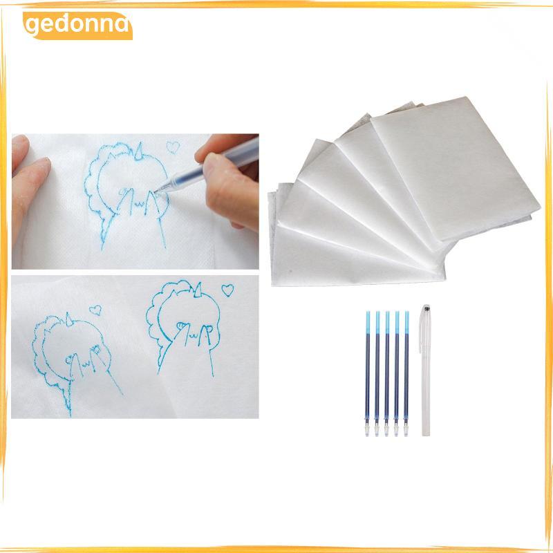 [gedonna] 5xFabric Transfer Paper ที่ละลายน้ําได้เย็บปักถักร้อย Stabilizer Topping พร้อมปากกา ราคา ถูกที่สุด ดีลบีเคเค แกลเลอรีภาพที่ 6