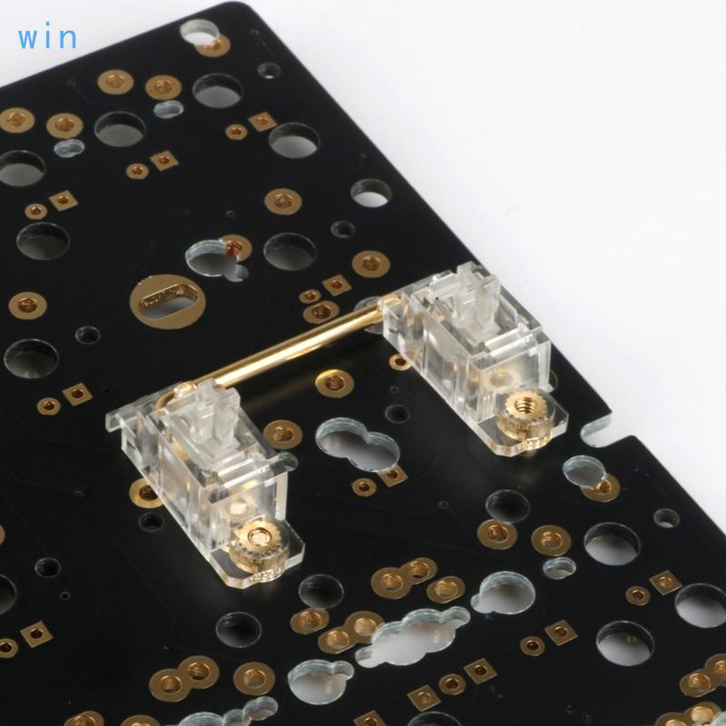 Win V2 PCB Mount Screw-in Stabilizers Translucent Black Gold Plated 2u 6 25u