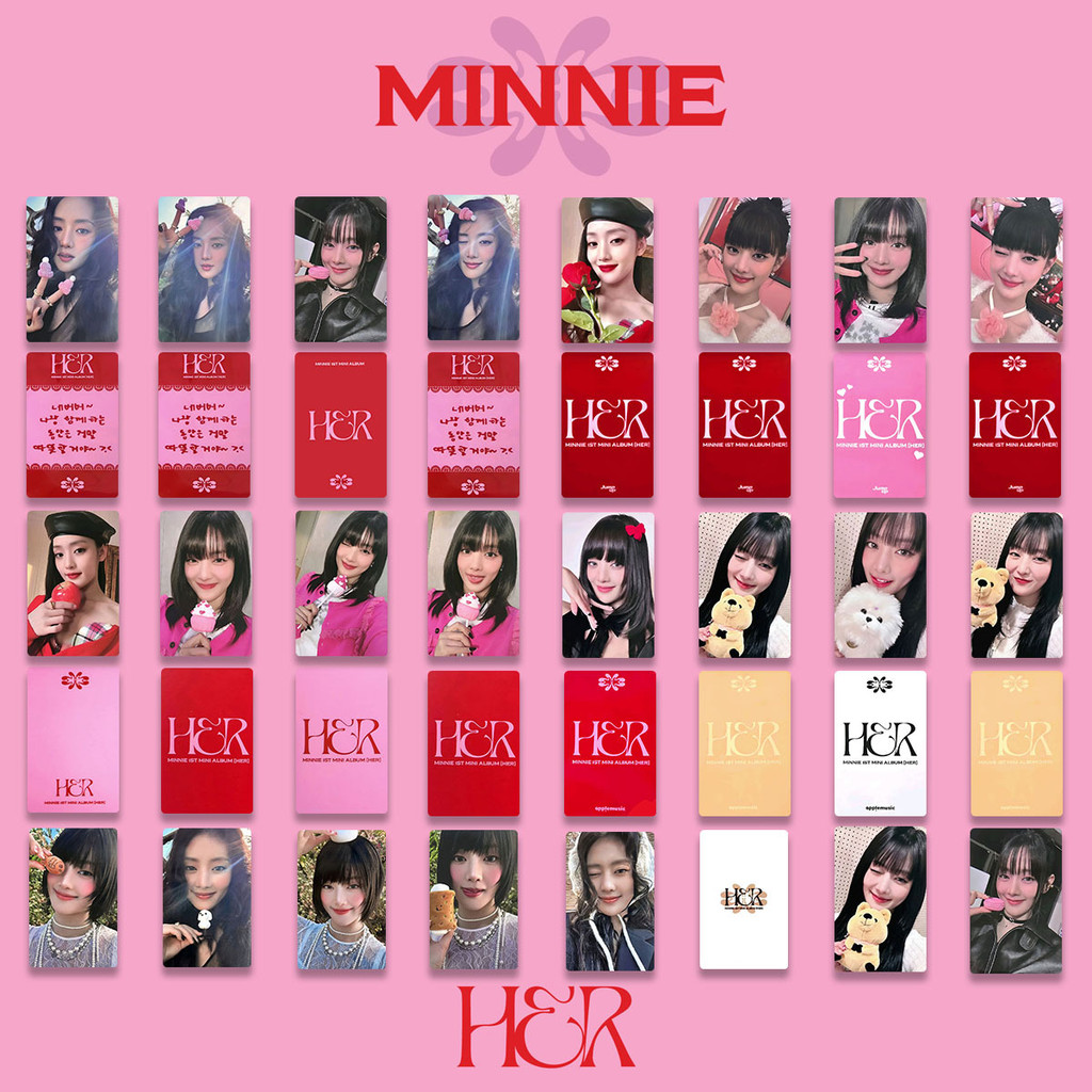 GIDLE Kim Minnie HER Minnie HER สินค้าอัลบั้ม Photocard K4 Bonus Photocard Broadast เพลงการ์ด 26.4.7