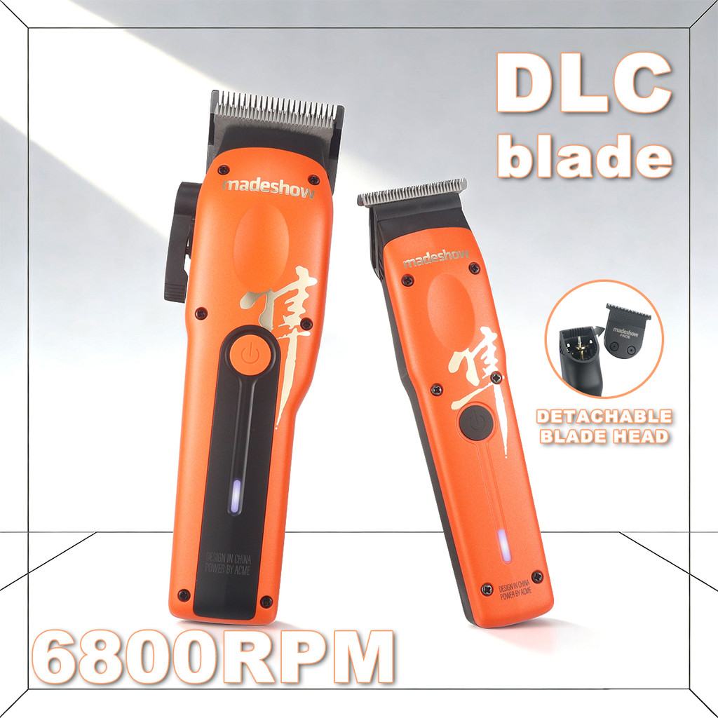 Madeshow รุ่น M15 / M16 ผม Clipper ไทเทเนียมเซรามิคใบมีด 210 นาที High-Endurance Professional ตัดผมไ