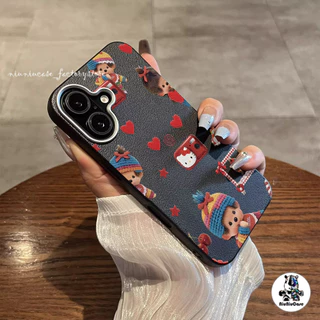 🚚ส่งจากไทย🚚 เคส การ์ตูนที่น่ารัก For IPhone 17 16 15 14 13 12 11 Pro Max 13Pro X XR XS Max 7 8 Plus เคสโทรศัพท์ เคสหนัง