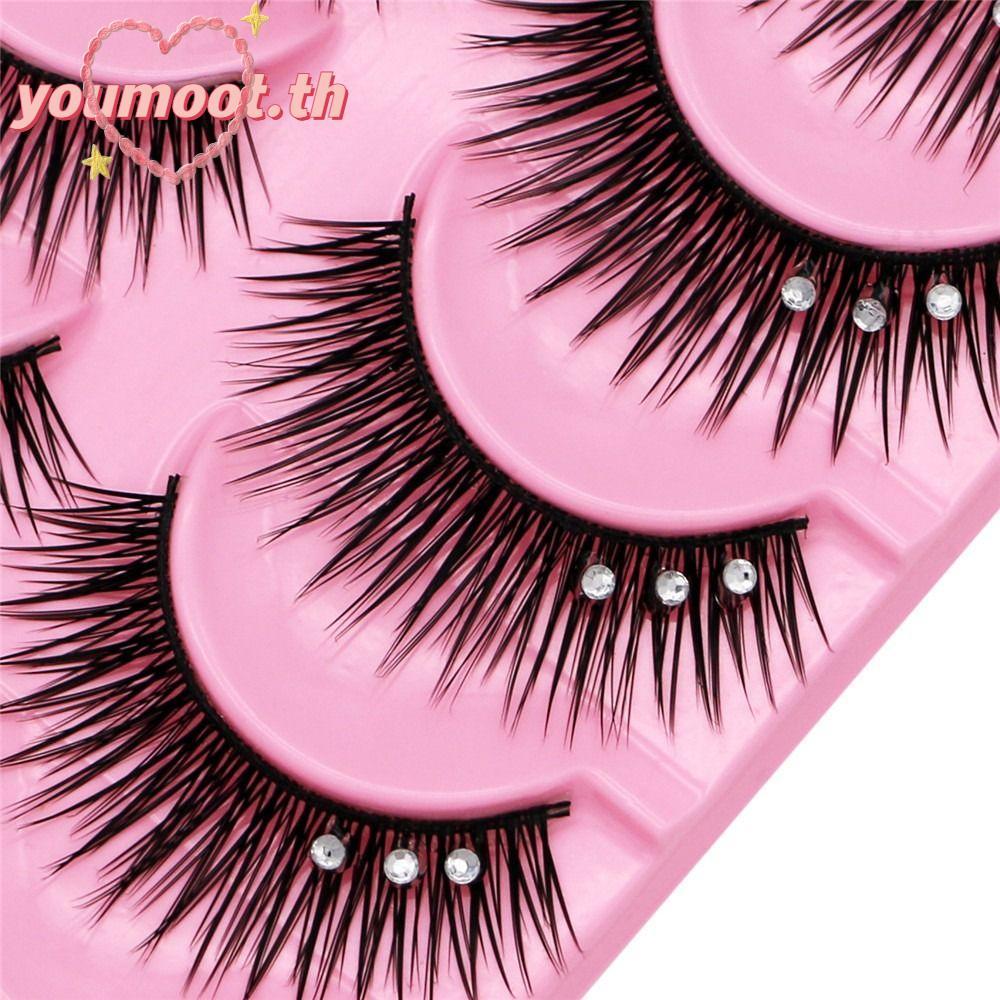 YOUMOOT Diamond Manga Lashes ไฟเบอร์ Fuffy Lashes ผู้หญิงความงาม Dramatic Volume หนา Long Eye Lashes