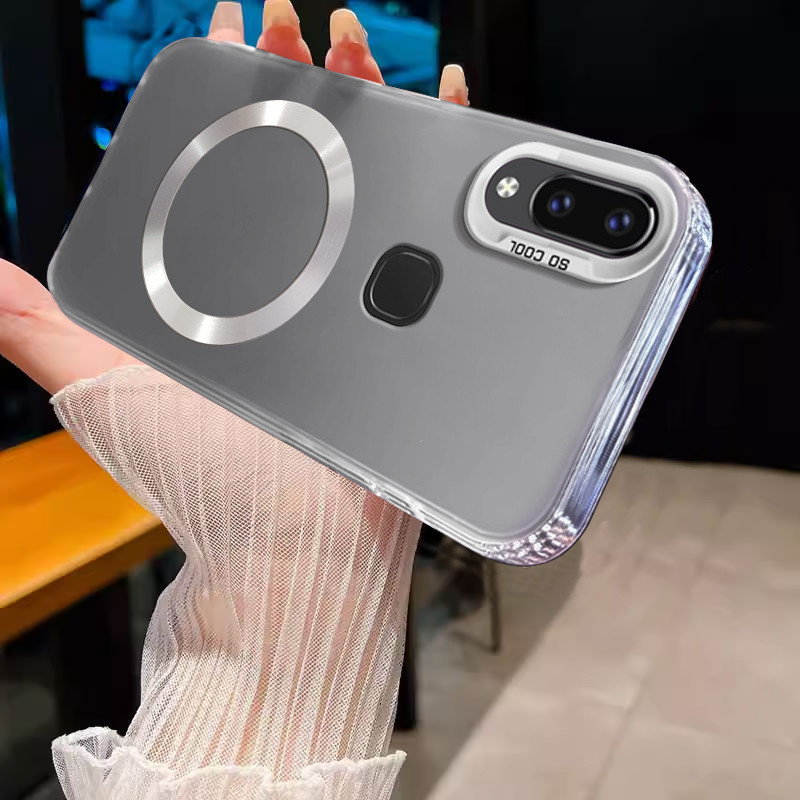 เคสสําหรับ vivo y91 vivo y95 vivo y91i แม่เหล็กไร้สายสีเงินออกแบบใหม่เคสโทรศัพท์ SJSFDDR QU2S