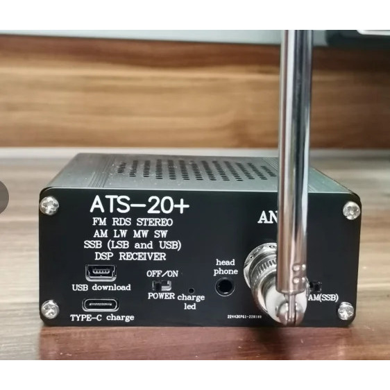 ใหม่ ATS-20+ Plus ATS20 V2 SI4732 ตัวรับวิทยุ FM AM (MW & SW) SSB (LSB & USB) พร้อมแบตเตอรี่ + เสาอา