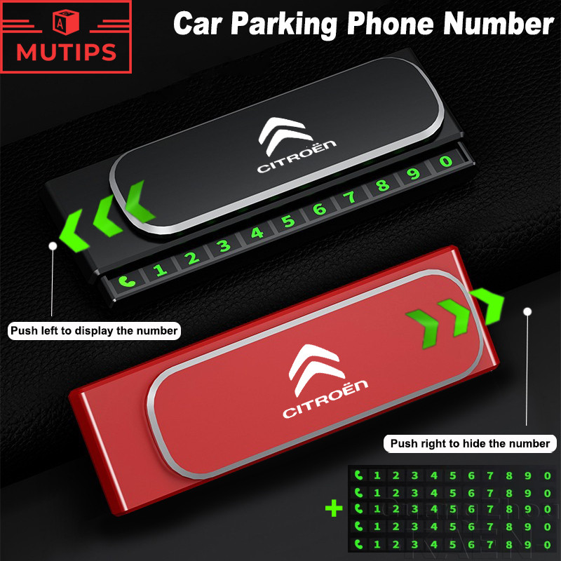 Citroen รถยนต์ ป้ายหมายเลขโทรศัพท์ ติดรถยนต์ สําหรับจอดรถชั่วคราว แม่เหล็ก Phone Number Card สำหรับ 