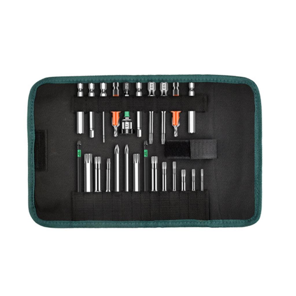 [Whgirld8] Canvas Drill Bit Storage Bag Tool Roll Up Organizer Multi Slot Kit สําหรับช่างไฟฟ้า Mecha