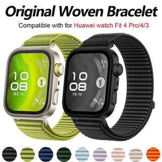 Original 1:1 สําหรับ Huawei Watch Fit 4 อุปกรณ์เสริมสายรัด Breathable กีฬาไนลอนสร้อยข้อมือ Correa Huawei นาฬิกา fit 4 pro 3