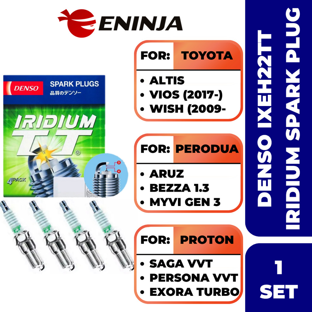 DENSO Iridium Power IXEH22TT หัวเทียนสําหรับ Proton /Toyota/ Nissan/ Perodua/ Subaru/ Mazda/ Honda