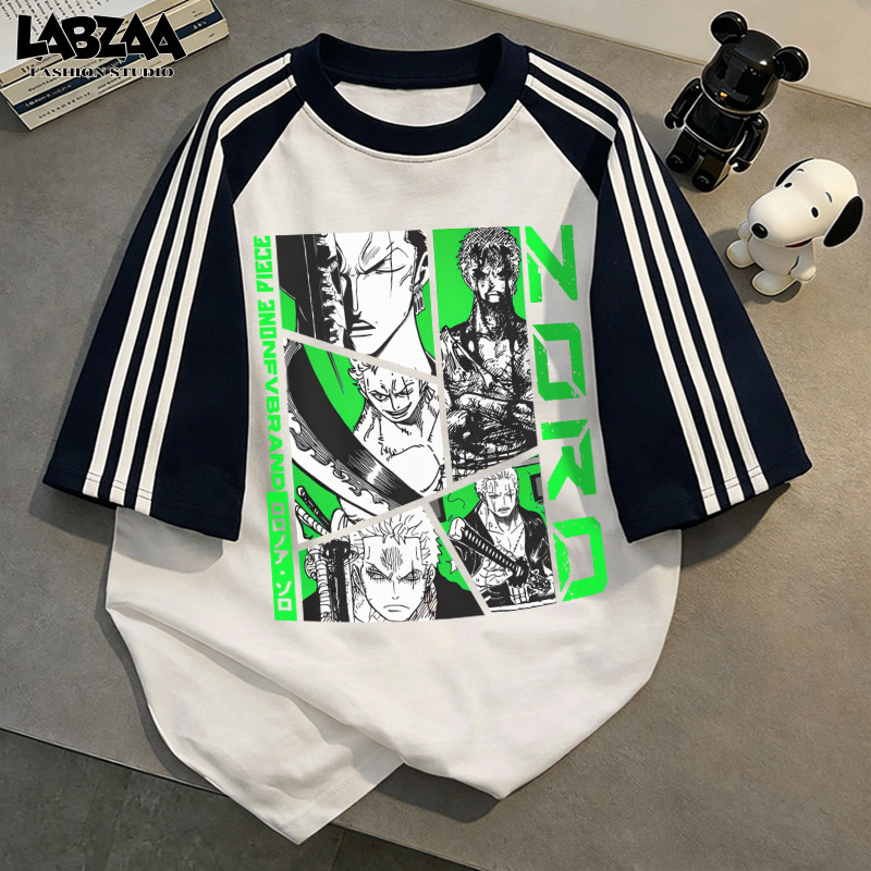 【จัดส่งจากกรุงเทพฯ】LABZAA ลำลองแมทช์ลุคง่าย⚡เสื้อยืดทรงหลวม ระบายอากาศ ลายพิมพ์การ์ตูน โอเวอร์ไซส์ ผ้าฝ้าย 100% YG1281