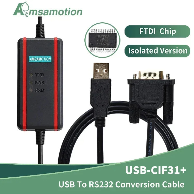 USB-CIF31 สายแยก CS1W-CIF31 USB ถึง RS232 การแปลง FTDI คุณภาพสูงการเขียนโปรแกรมสนับสนุน Win7,XP