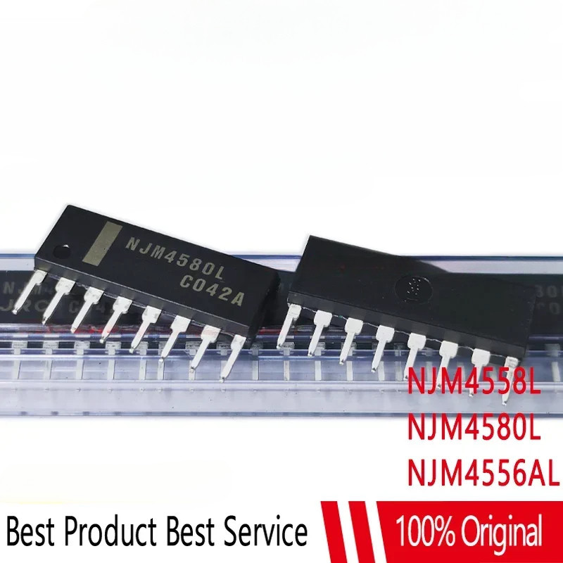 5 ชิ้น 100% ใหม่ NJM4556AL NJM4558L NJM4580L SIP8 ชิปต้นฉบับ Ic เดิม