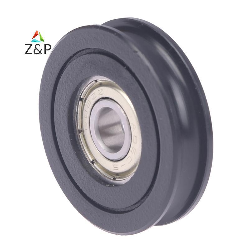 [Z&Pt] Delrin POM 8x40x10MM U Type Groove Ball Bearing Wheel Pulley Roller 608ZZ Delrin Wheel [NEw]
