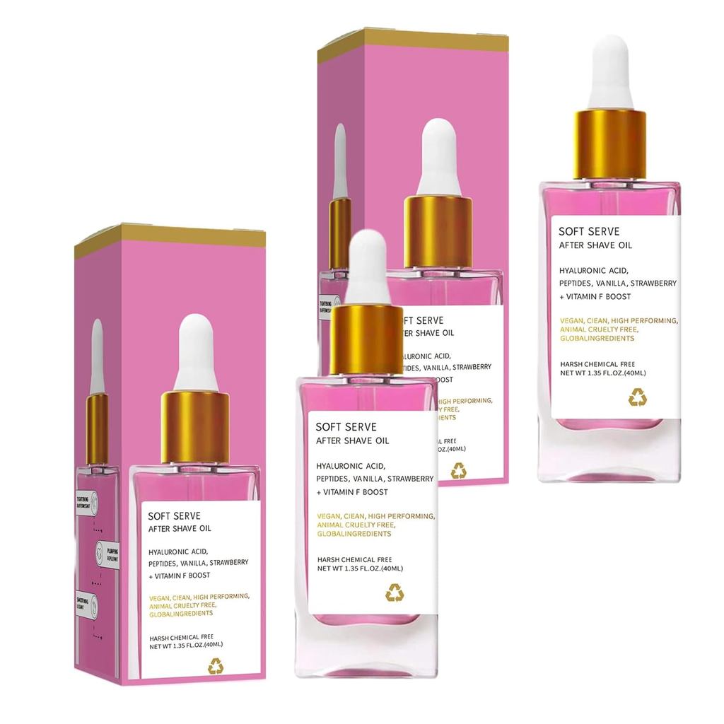 Strawberry Vanilla After Shave Oil, After Shave Oil Strawberry, Sothing After-Shave Moisturizer สําห
