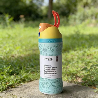 Minecraft Co-Branded Owala Bounce Water Cup 304 สแตนเลสนักเรียนแบบพกพาถ้วยผลไม้กลางแจ้งแบบพกพา Thermos ถ้วย