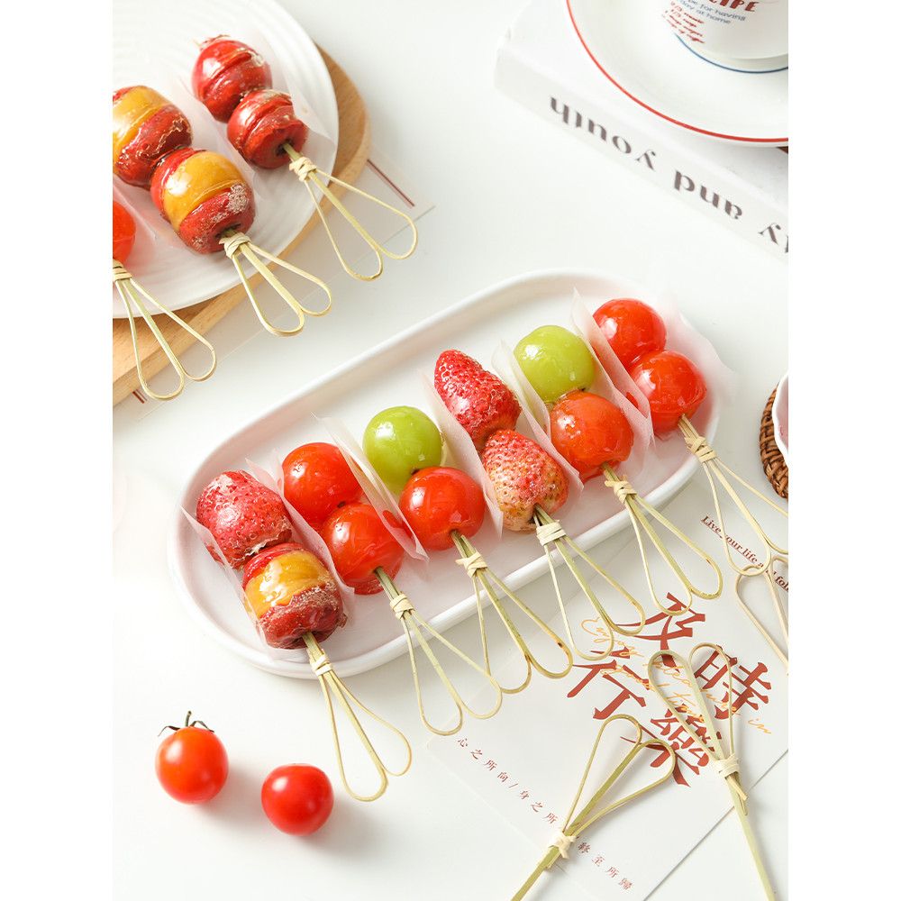 Rock Sweet Gourd String Signs ทิ้งมินิป้ายไม้ไผ่ผลไม้ป้ายขนาดเล็ก Burger กรรไกรป้าย Home Influencer