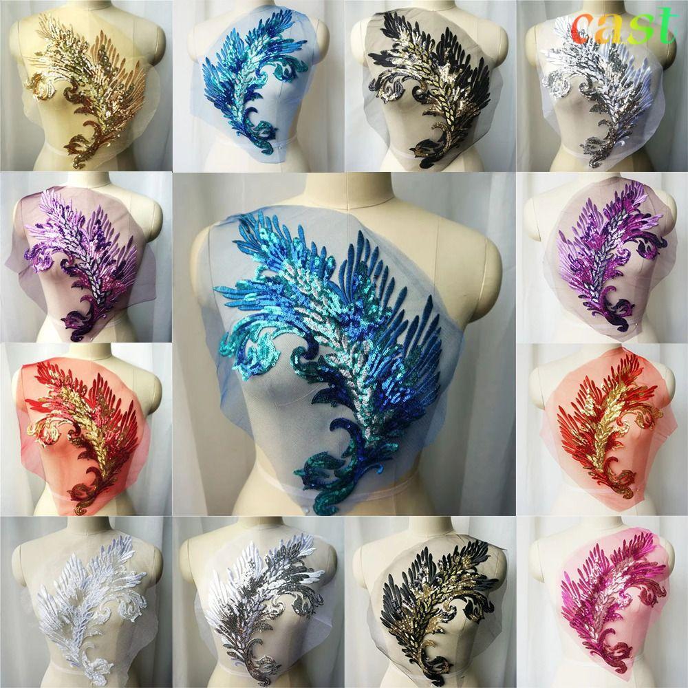 Feather Appliques และ Patch Phoenix Tail สำหรับชุดแต่งงานและของตกแต่ง DIY