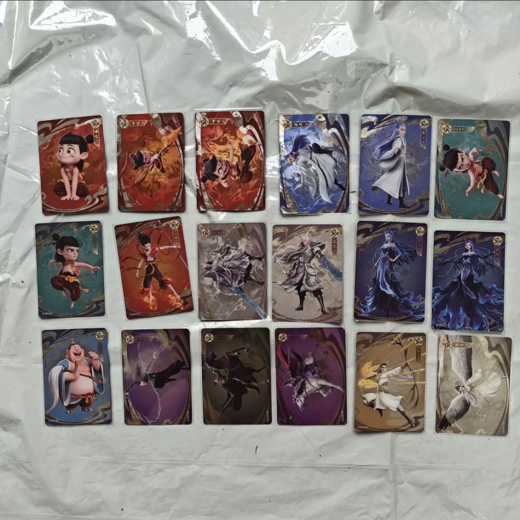 Nezha Movie Collection Card Doutian Bag ระเบิดที่สอง ssr ครบชุด Nezha ระเบิดที่สอง ssr One Set
