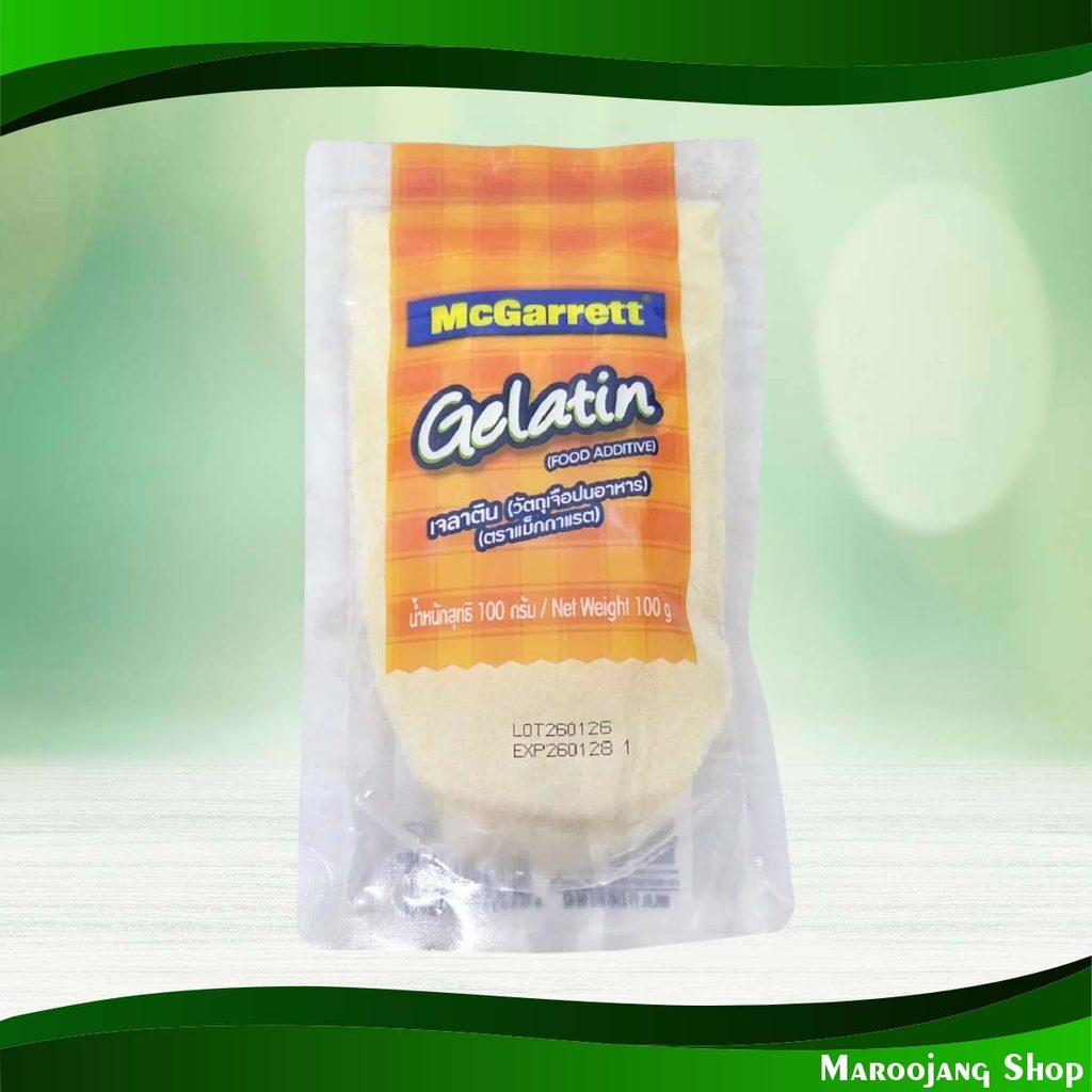 เจลาติน แม็กกาแรต 100 กรัม Gelatin Mcgarrett