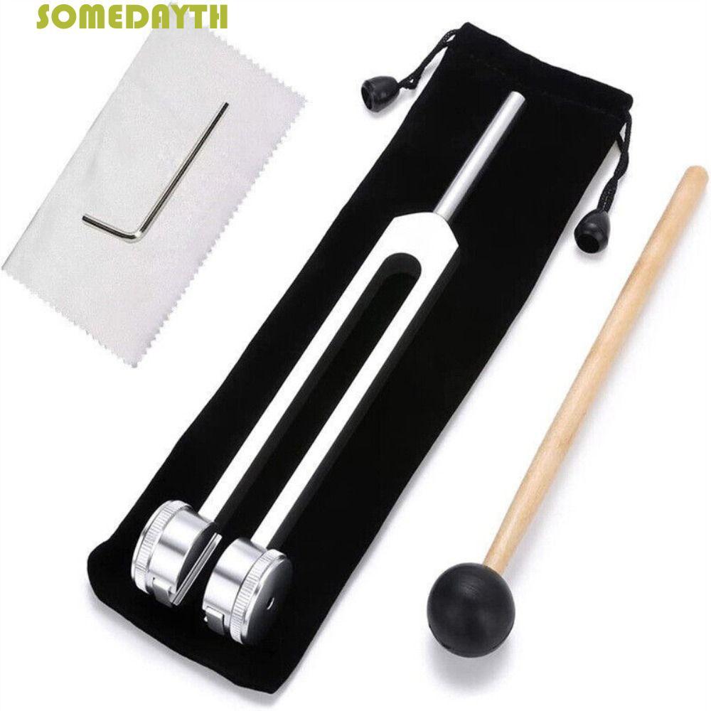 SOMEDAY Bio-Acostic Tuning Fork,อลูมิเนียมบรรเทาความเครียด 128 Hz Tuning Fork Set, Ergonomic Adjusta