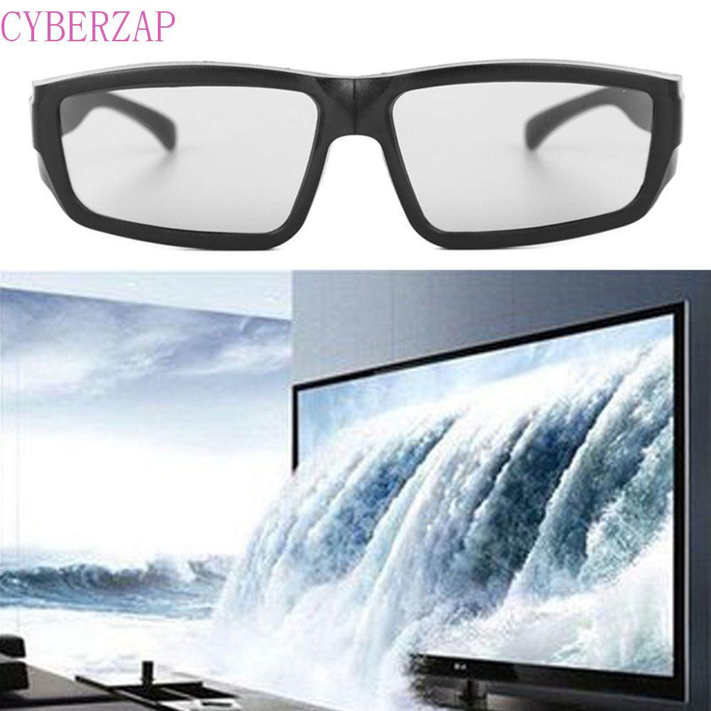 CYBERZAP 3D Glasses Black Frame Circular Projector Cinema 3D Game DVD 3D Vision