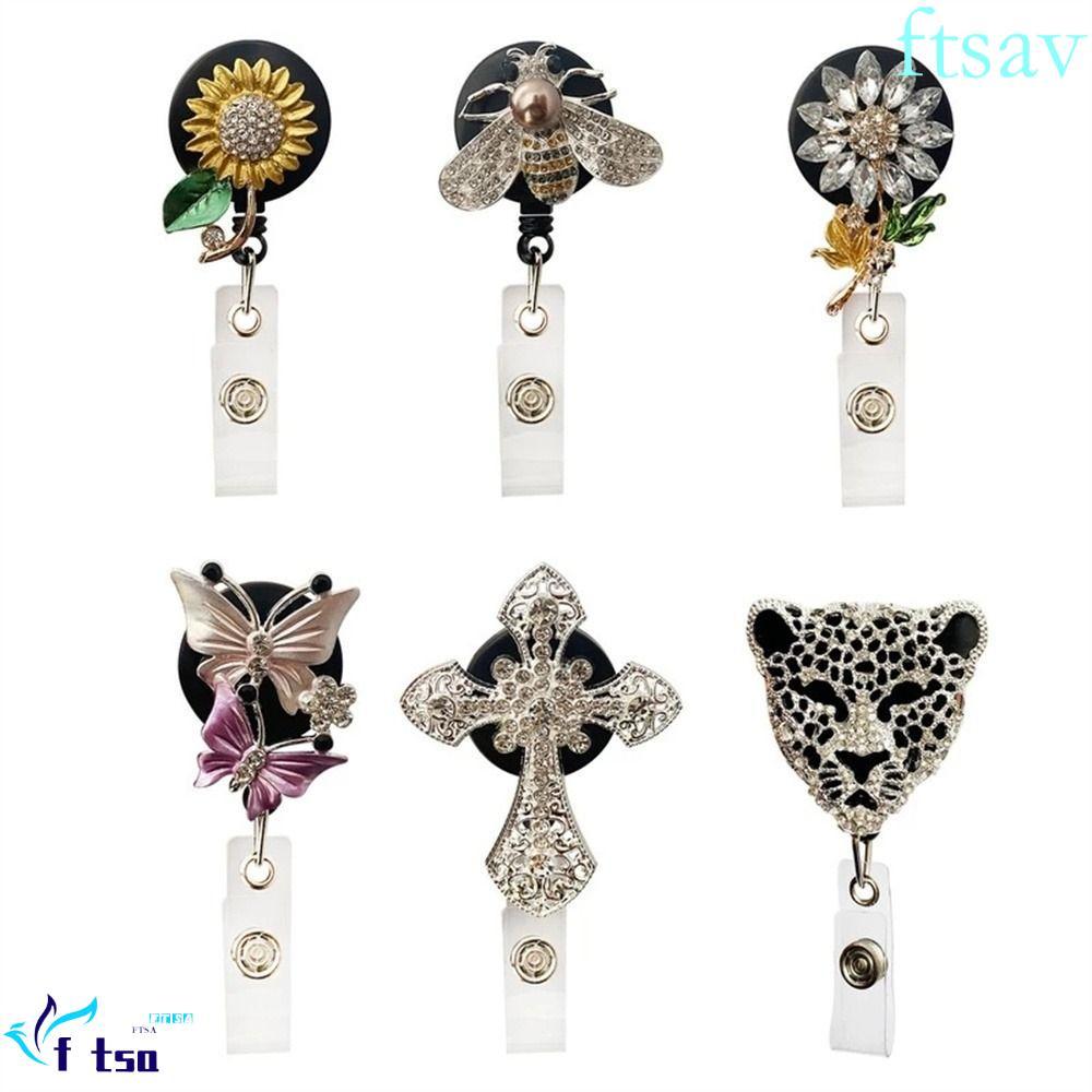 SWIFTSAVER ชื่อ Badge Reel Work Card อุปกรณ์สํานักงาน Bee Butterfly พยาบาลพนักงานหน้าอก Card ID Card