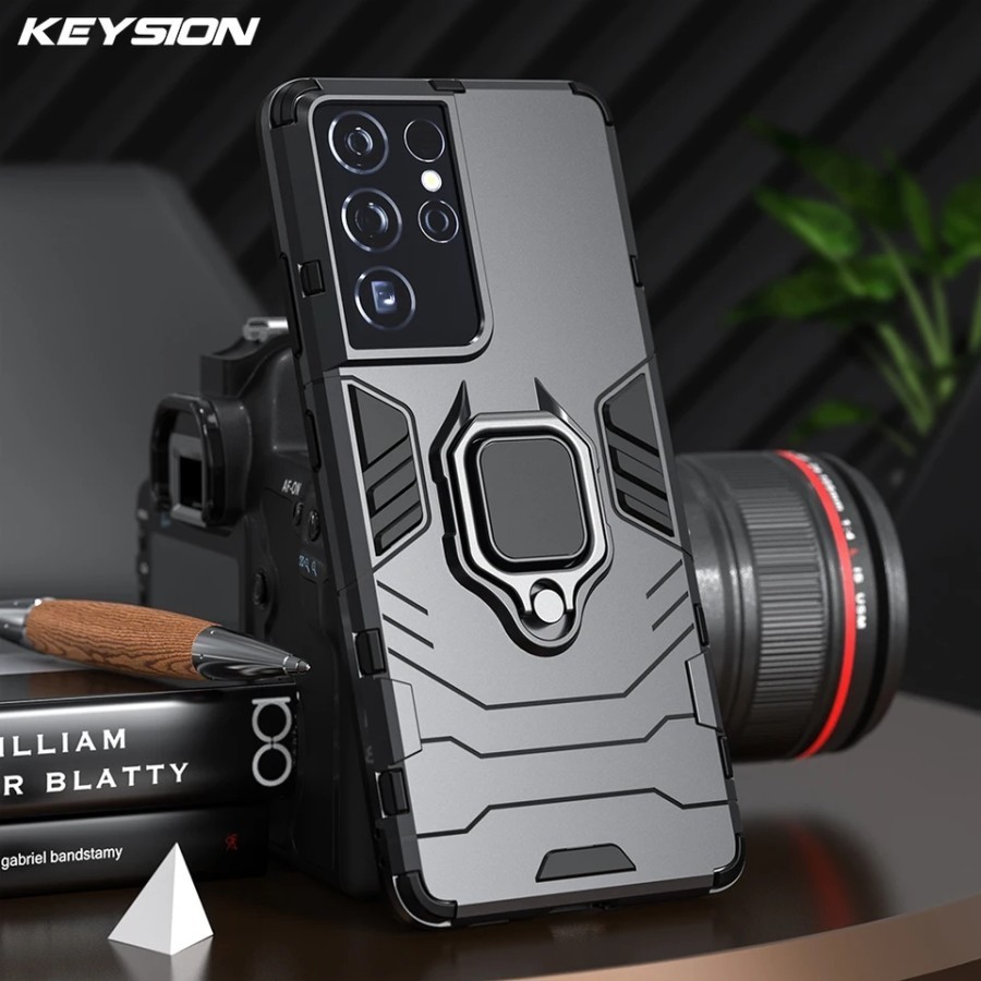 CASE SAMSUNG S21 S21 PLUS S21 ULTRA IRING CASE ROBOT ARMOR STANDING PHONE