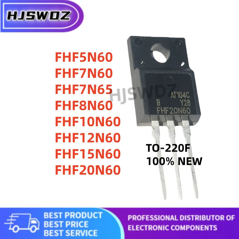 10 ชิ้น mos FHF5N60 FHF7N60 FHF12N60 FHF7N65 FHF8N60 FHF10N60 FHF15N60 FHF20N60 TO-220F MOS หลอดในสต