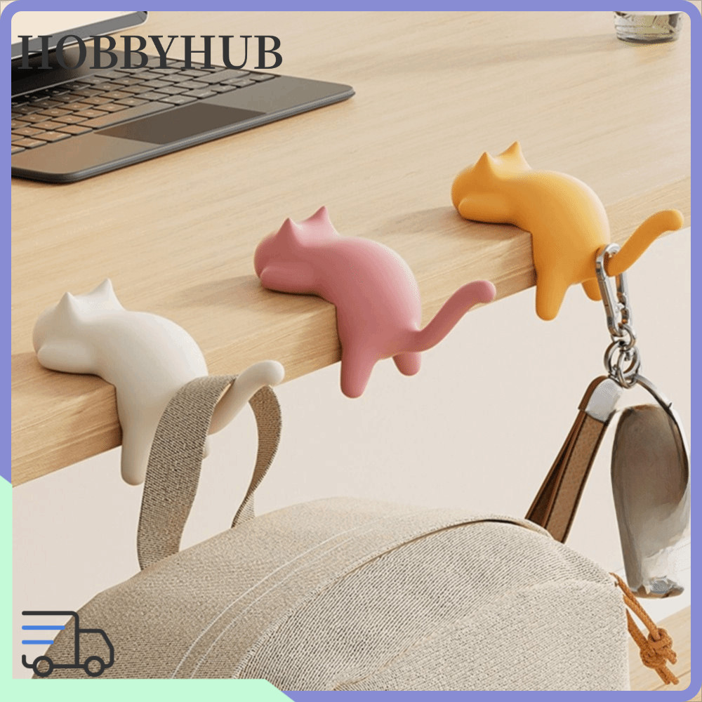 HOBBYHUB Cat School Bag Hook, Punch-free Seamless Bag Hook, Portable Multifunctional Bag Organizer H