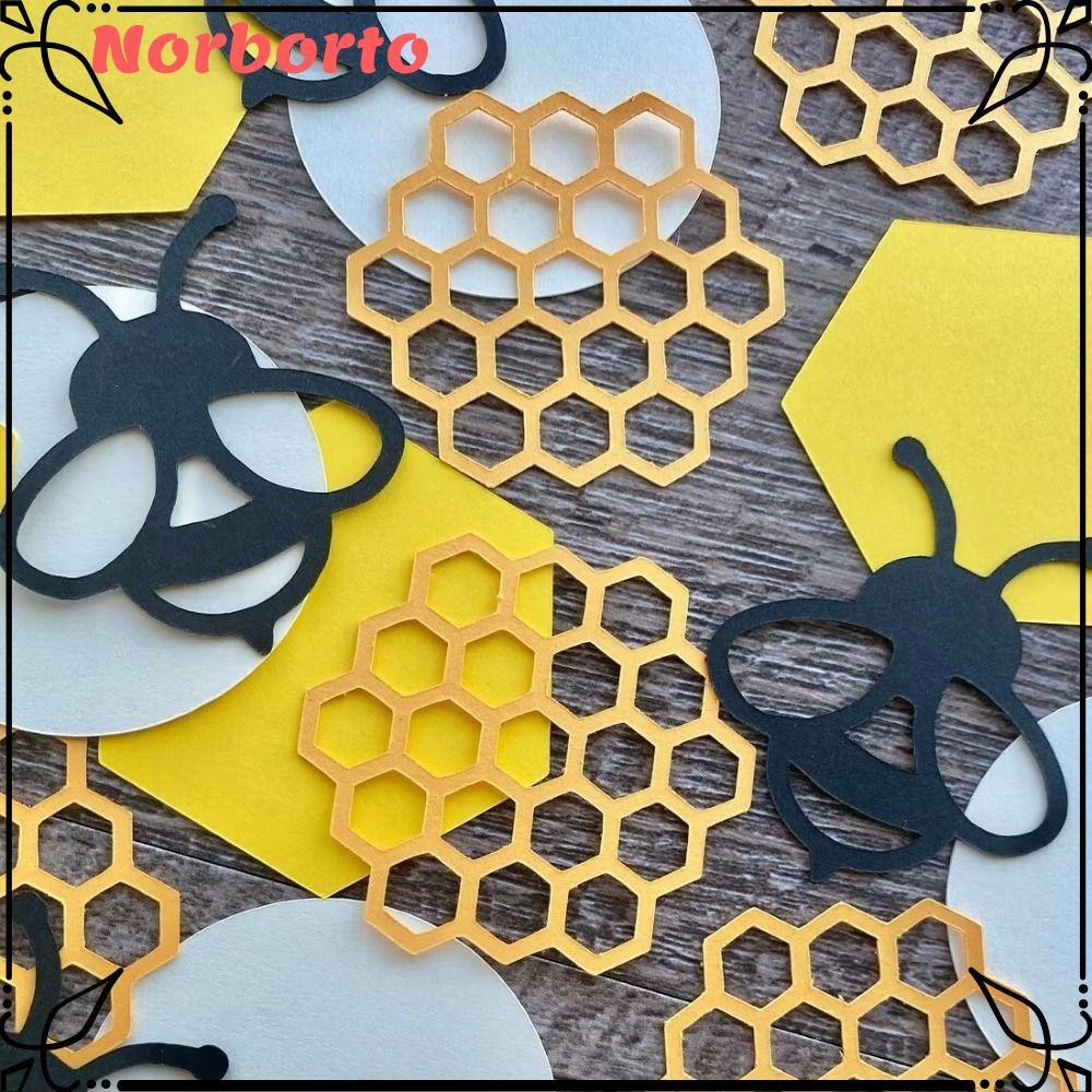 NORBORTO 100 ชิ้น Party Confetti, DIY ตกแต่งธีมรังผึ้ง Bee Confettis, ธีมตกแต่งการ์ตูนตาราง Confetti