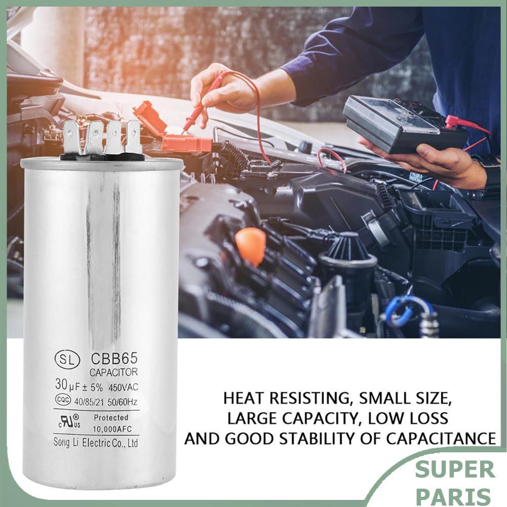 Superparis Superparis CBB65A?1 30uF AC 450V มอเตอร์ทรงกระบอก Capacitor สำหรับเครื่องปรับอากาศมอเตอร์
