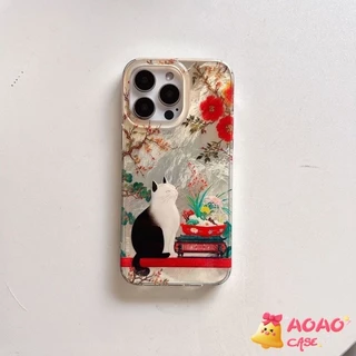 เคสIMDปลาคราฟดอกบัว มงคลเสริมดวงการเงิน ดีไซน์หรูหรา iPhone 7Plus 13 11 15 14 12 Pro Max 8 15 Plus X XS XR Max SE 2022