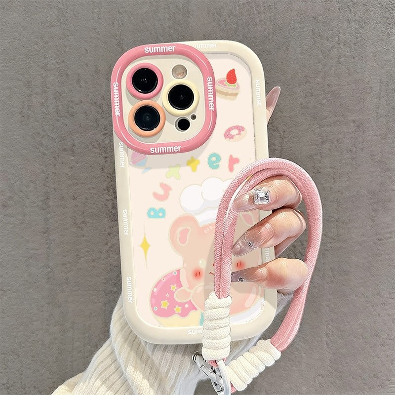 เคส+สร้อยข้อมือ Samsung Galaxy A55 A16 A15 A14 A13 A12 A06 A05S A05 A04S A03S A02S M12 A54 A53 A52S 