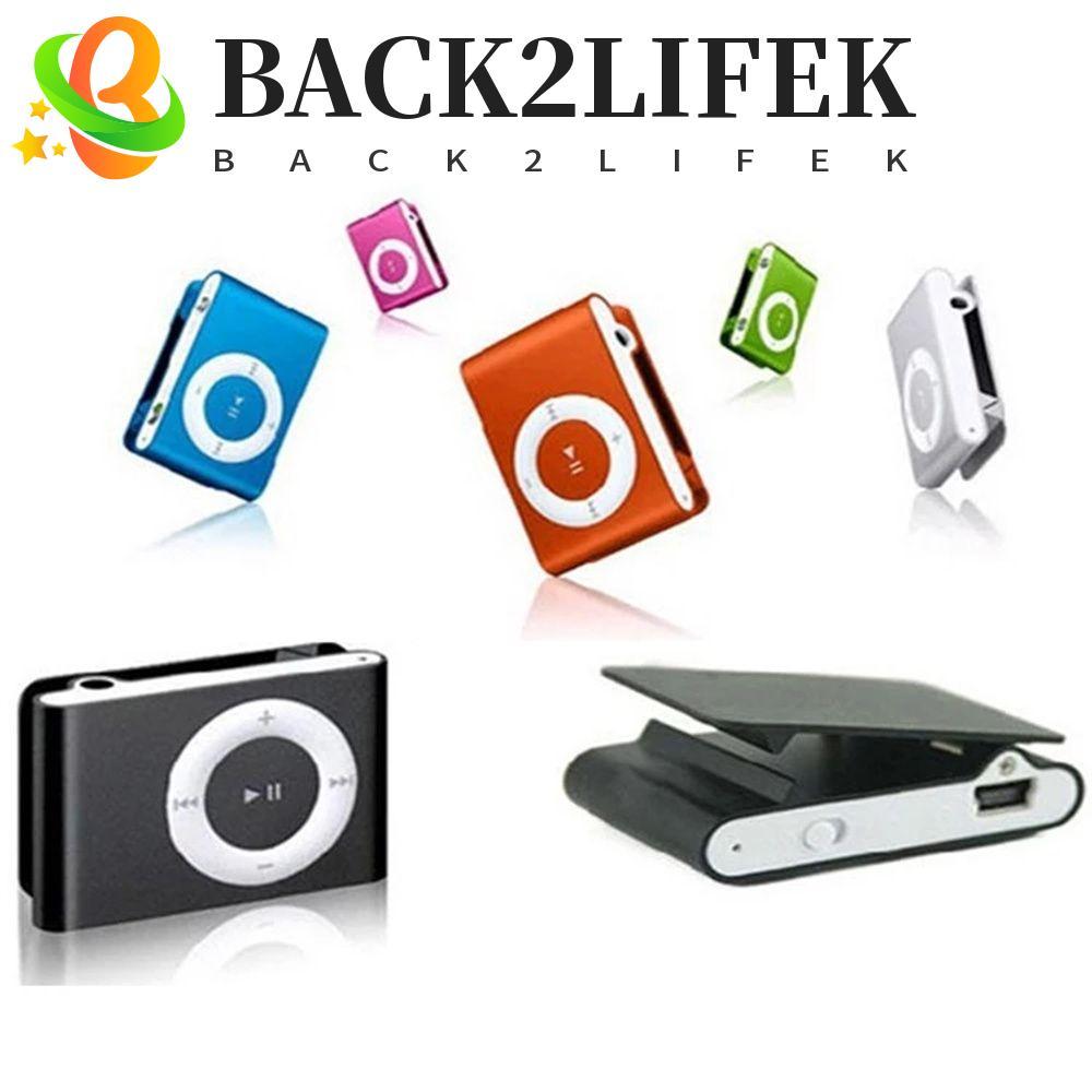 BACK2LIFEK เครื่องเล่น MP3 Mini Fashion Media Player Walkman 3.5 มม.กระจกกีฬา MP3