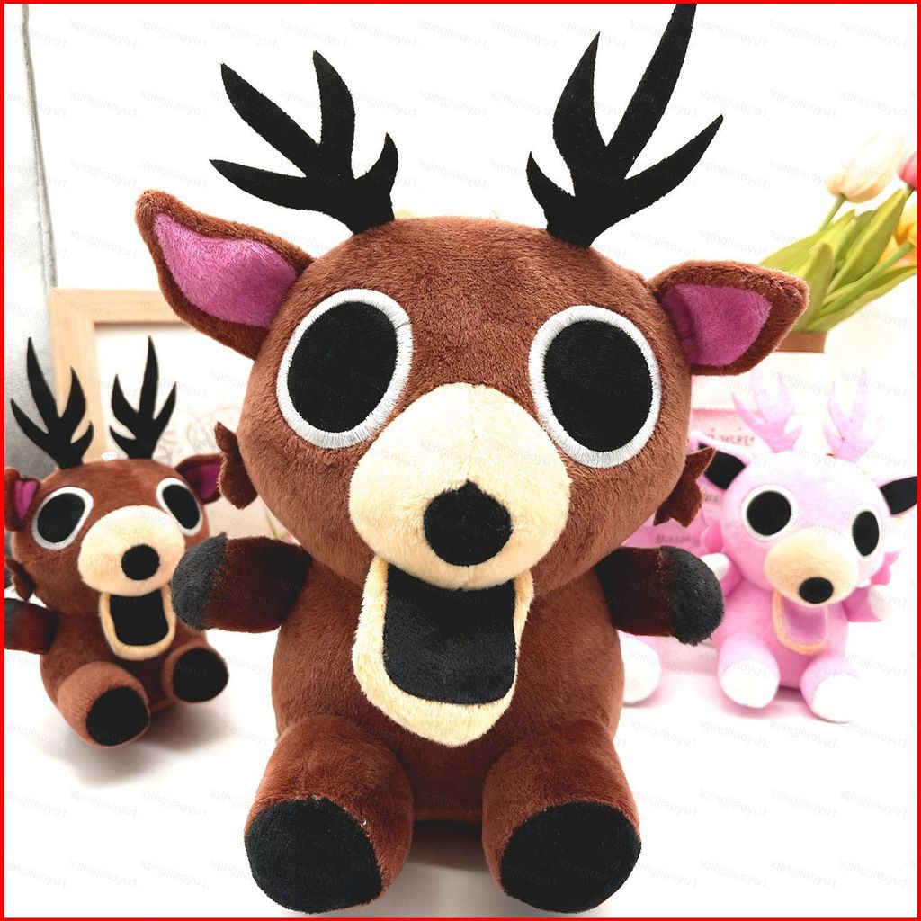 HQ Roblox 99 Nights in the Forest Pink & Brown Deer dollie เกมอุปกรณ์ต่อพ่วงตุ๊กตาตุ๊กตากระเป๋า Char